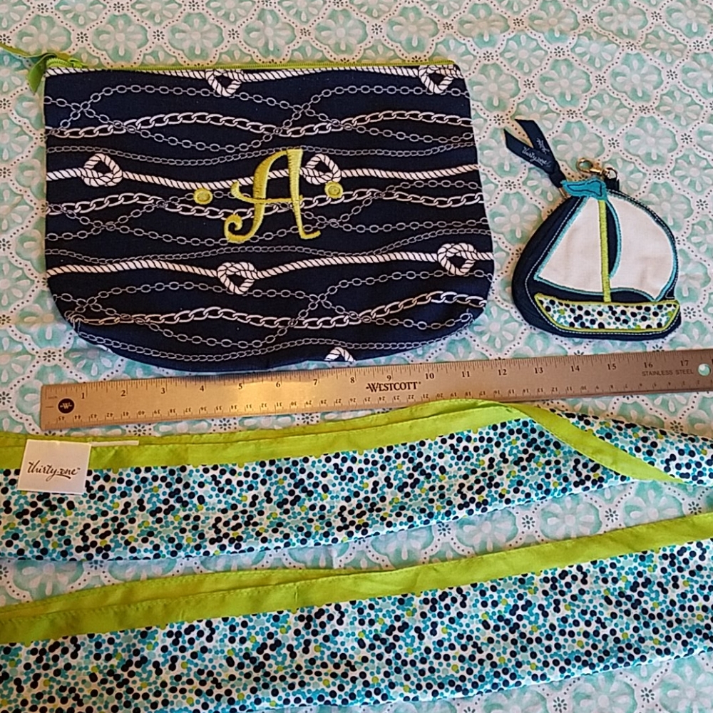Thirty one Zipper Pouch, Scarf and Coin Purse Set